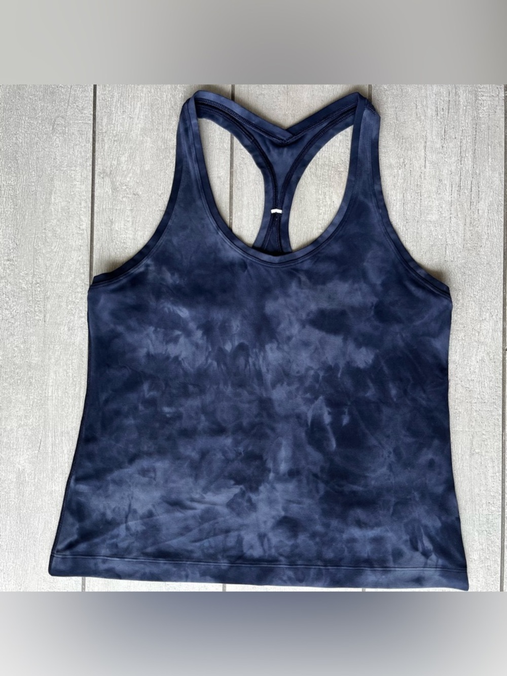 Lululemon diamond dye cool racerback short tank top 10 navy nulu yoga sports
